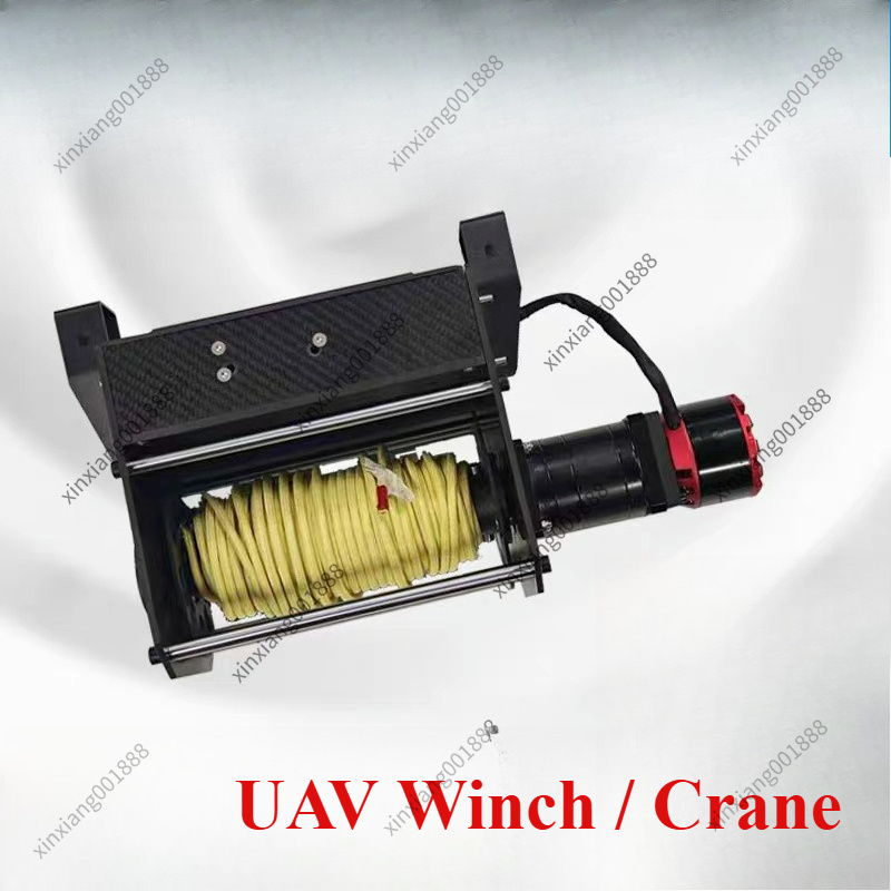 Heavy Equipment Lifting - 多ローターUAV用重量物運搬ドローンホイストウインチ空中ペイロードリリースラインワインダー降下クレーンリフティングデリバリーエキップメント