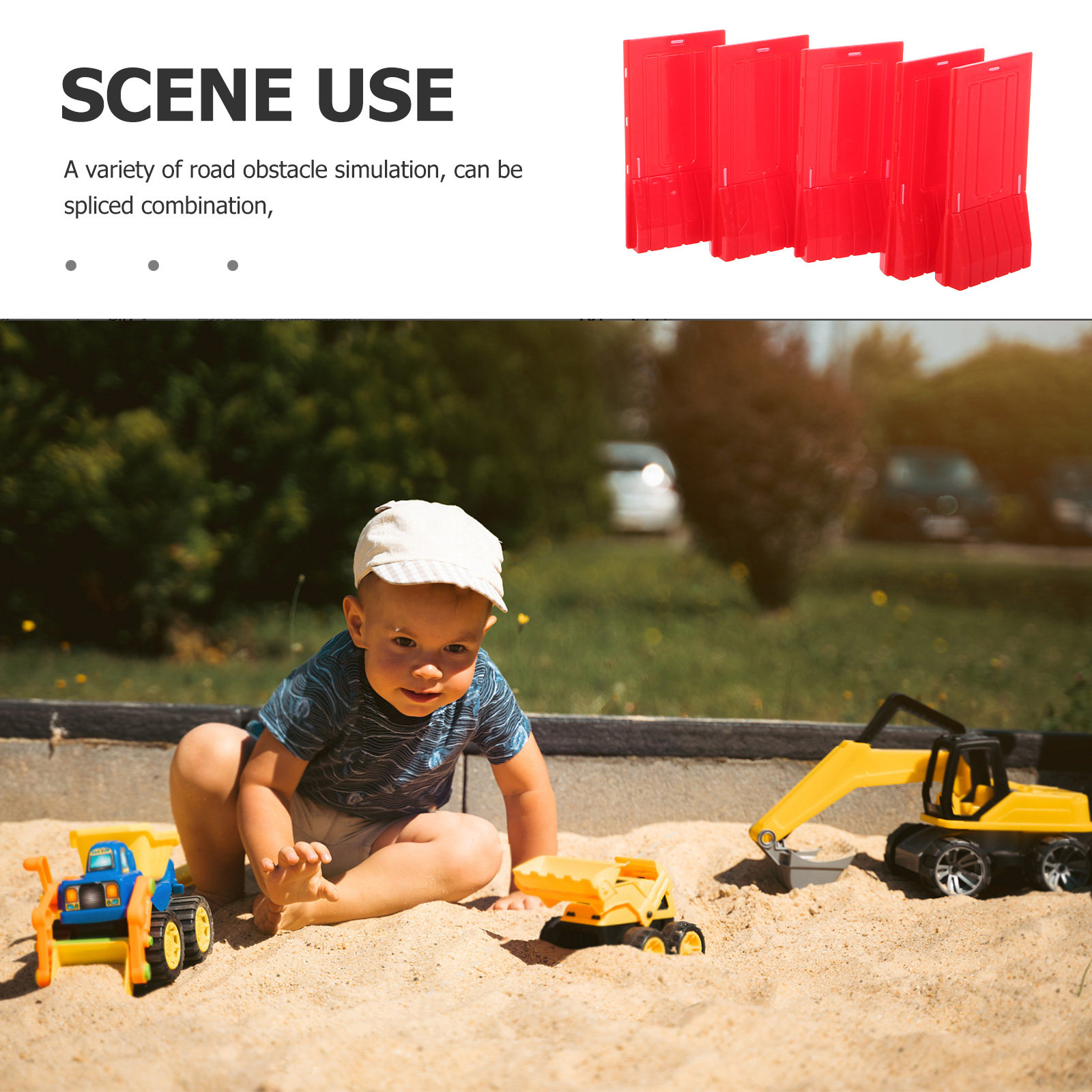 Road Traffic Cone - 5個入り、子供向け建設セット、ミニプラスチック製道路標識、オレンジ色のコーン、教室や家庭での教育用、交通安全シミュレーション遊びに。