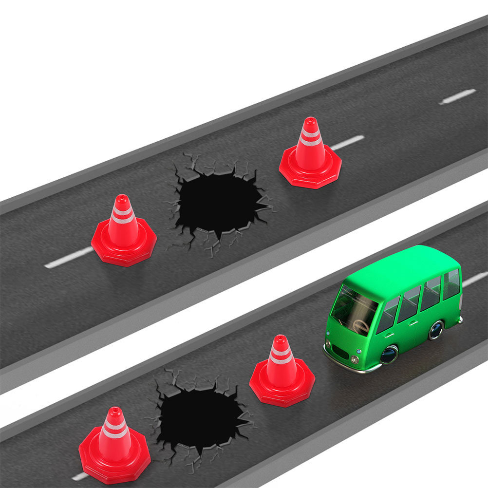Road Traffic Cone - 24個入りミニトラフィックコーン 赤色PP素材 コンパクトサイズ シミュレーション駐車シーンアクセサリー 子供向け交通安全教育