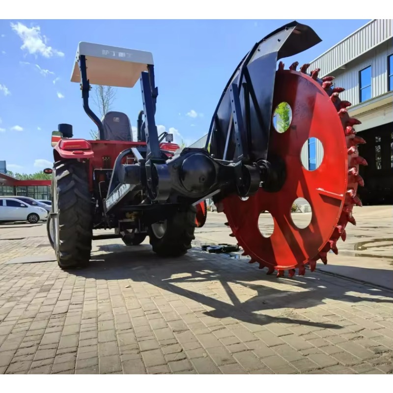 Heavy Equipment Trencher - トラクター用PTO駆動ディスク式トレンチャー、ヘビーデューティー溝掘り機、道路側溝ケーブル灌漑パイプライン、農場溝堀り機器
