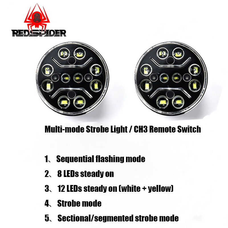 RCトラック用LEDスポットライト マルチモードランプ 1/ - Heavy Equipment Volvo のレビューと価格