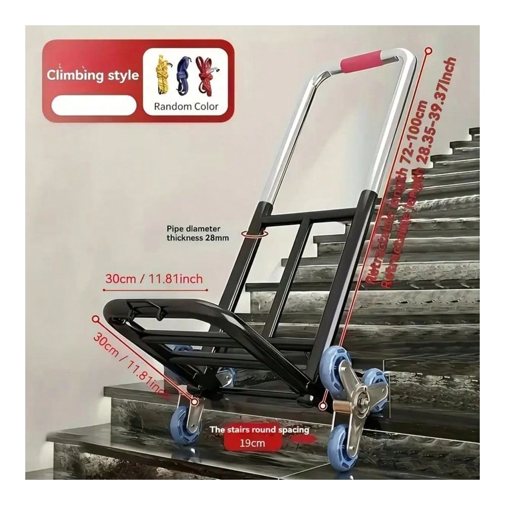 頑丈な折りたたみ式トロリー。調整可能なバックル、階段用車輪、 - Heavy Equipment Lifting のレビューと価格