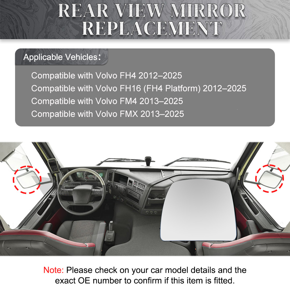 ボルボFMX FHトラック用バックミラーガラス小型レンズ 左 - Heavy Equipment Volvo のレビューと価格