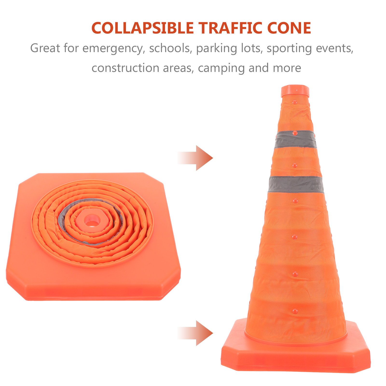 折りたたみ式の交通コーンは、建設作業員の作業スペースを節約し - Road Traffic Cone のレビューと価格