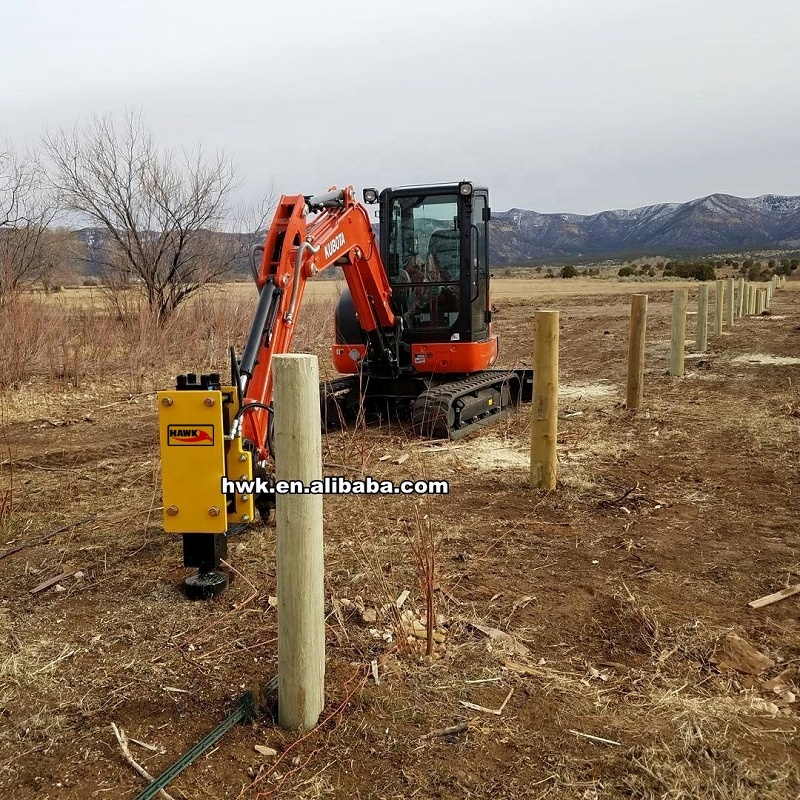 掘削機油圧フェンスポスト杭打機ラマーアタッチメント、ミニ＆中 - Mini Excavator のレビューと価格
