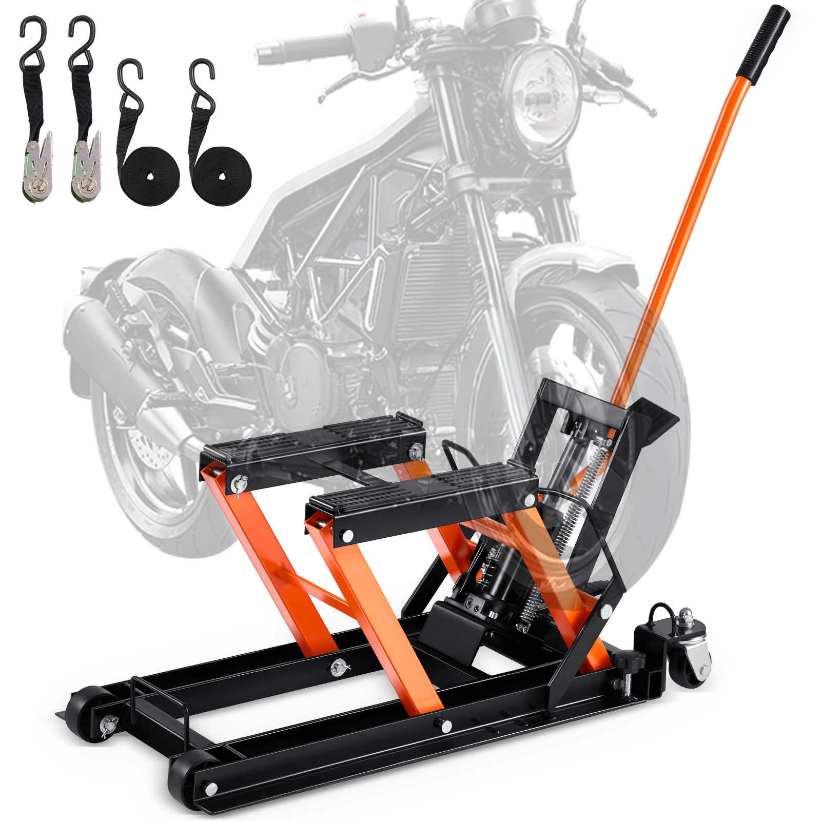 VEVOR 1500 LBS スチール製油圧式バイクジャック - Hydraulic Floor Jack のレビューと価格