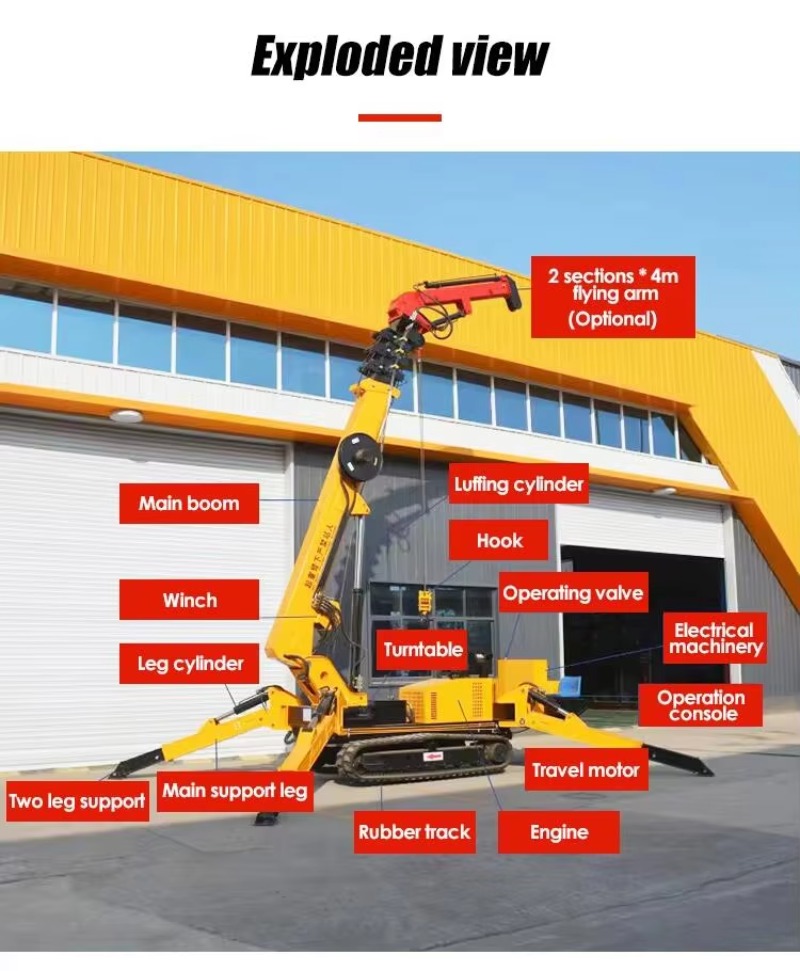 8T油圧スパイダークレーンヘビーデューティーミニクローラーク - Heavy Equipment Lifting のレビューと価格