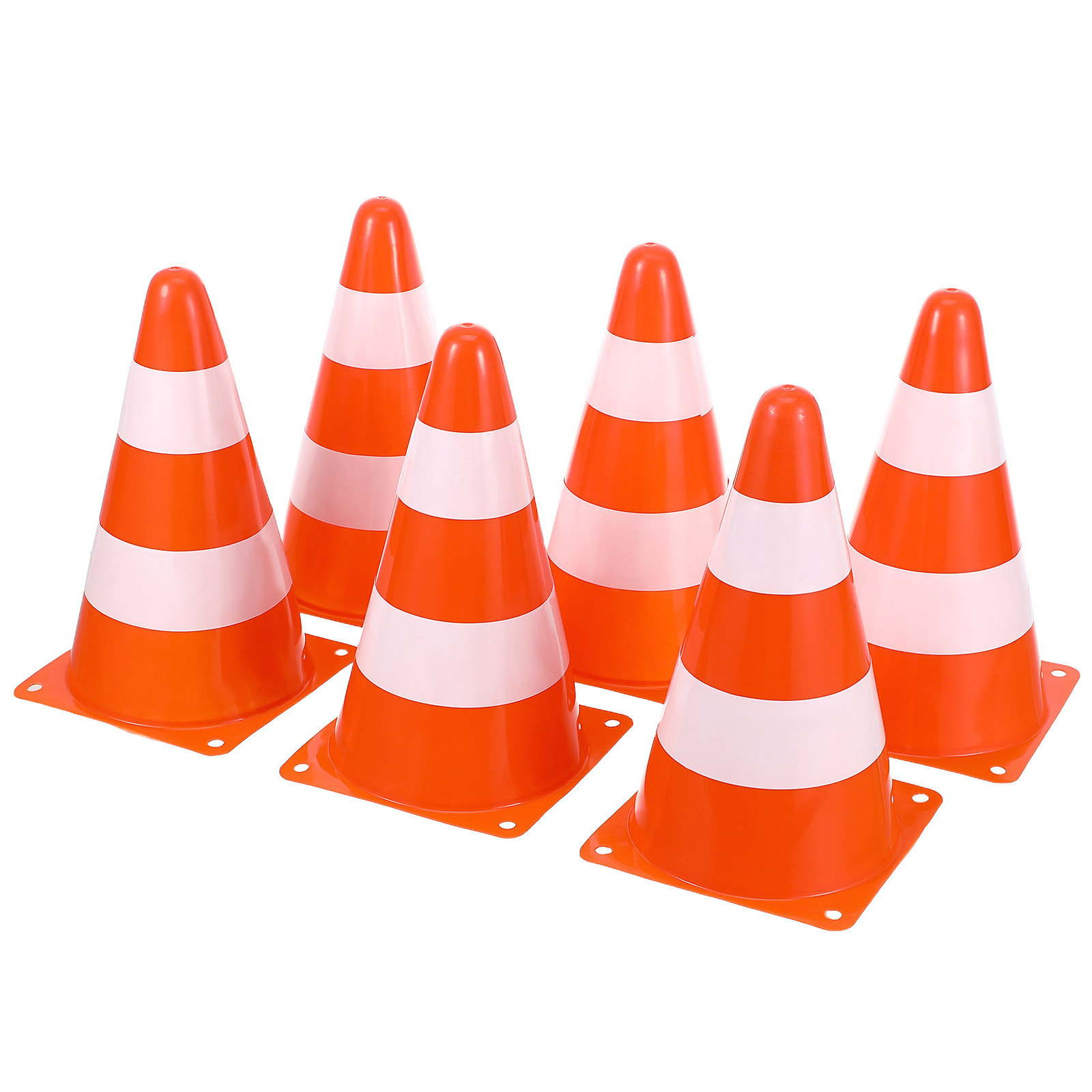 6個入りトラフィックコーン 明るい色 反射プラスチック 安全 - Road Traffic Cone のレビューと価格